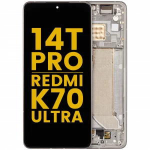 OLED Assembly With Frame For Xiaomi 14T Pro / Redmi K70 Ultra (Refurbished) (Titan Gray)