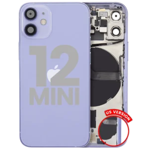 Back Housing W/ Small Parts For iPhone 12 Mini (US Version) (Used OEM Pull: Grade B) (Purple)