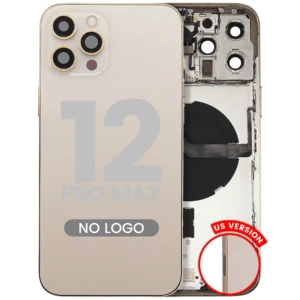 Back Housing W/ Small Parts For iPhone 12 Pro Max (US Version) (Aftermarket Plus) (Gold)