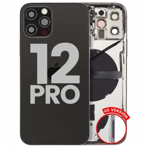 Back Housing W/ Small Parts For iPhone 12 Pro (US Version) (Used OEM Pull: Grade B) (Graphite)