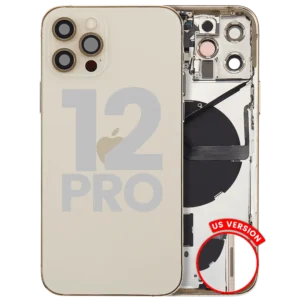 Back Housing W/ Small Parts For iPhone 12 Pro (US Version) (Used OEM Pull: Grade B) (Gold)