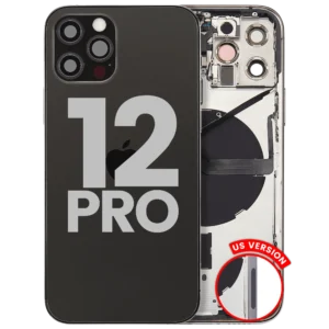 Back Housing W/ Small Parts For iPhone 12 Pro (US Version) (Used OEM Pull: Grade C) (Graphite)
