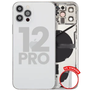 Back Housing W/ Small Parts For iPhone 12 Pro (US Version) (Used OEM Pull: Grade C) (Silver)