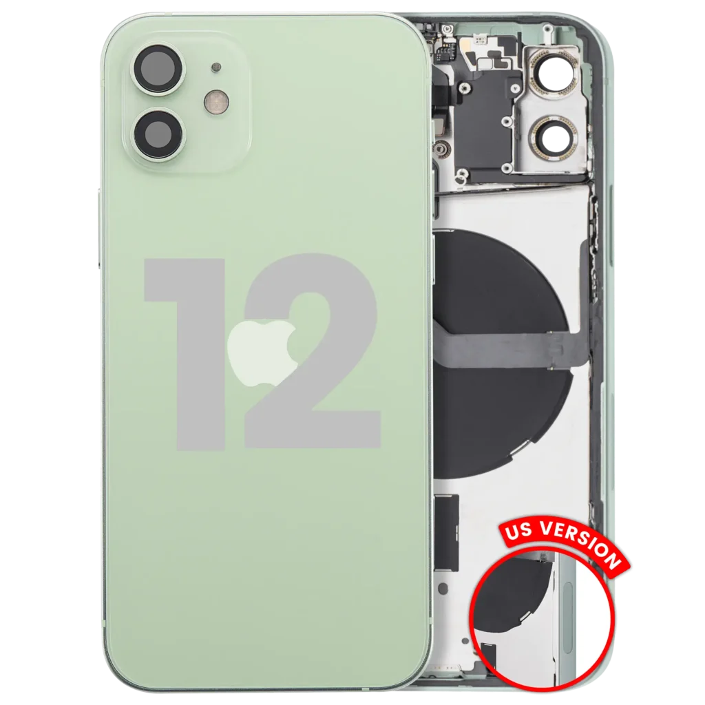 Back Housing W/ Small Parts For iPhone 12 (US Version) (Used OEM Pull: Grade A) (Green)