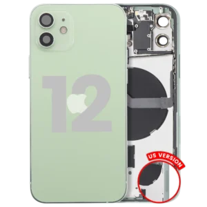 Back Housing W/ Small Parts For iPhone 12 (US Version) (Used OEM Pull: Grade A) (Green)
