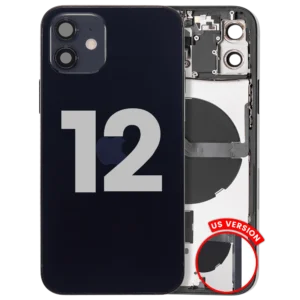 Back Housing W/ Small Parts For iPhone 12 (US Version) (Used OEM Pull: Grade B) (Black)