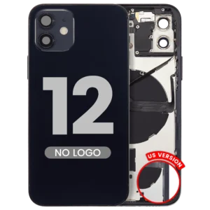 Back Housing W/ Small Parts For iPhone 12 (US Version) (Aftermarket Plus) (Black)