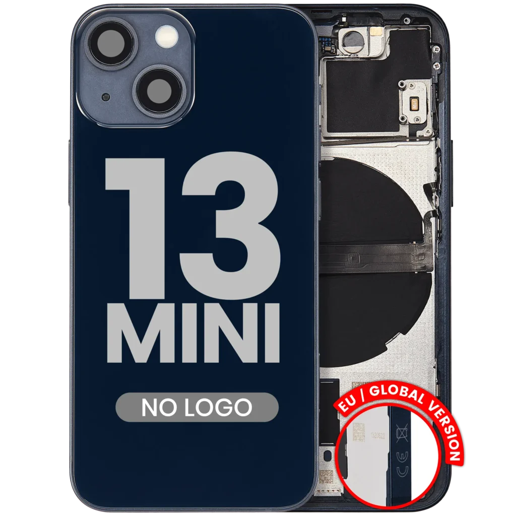 Back Housing W/ Small Parts For iPhone 13 Mini (EU / Global Version) (Aftermarket Plus) (Midnight)