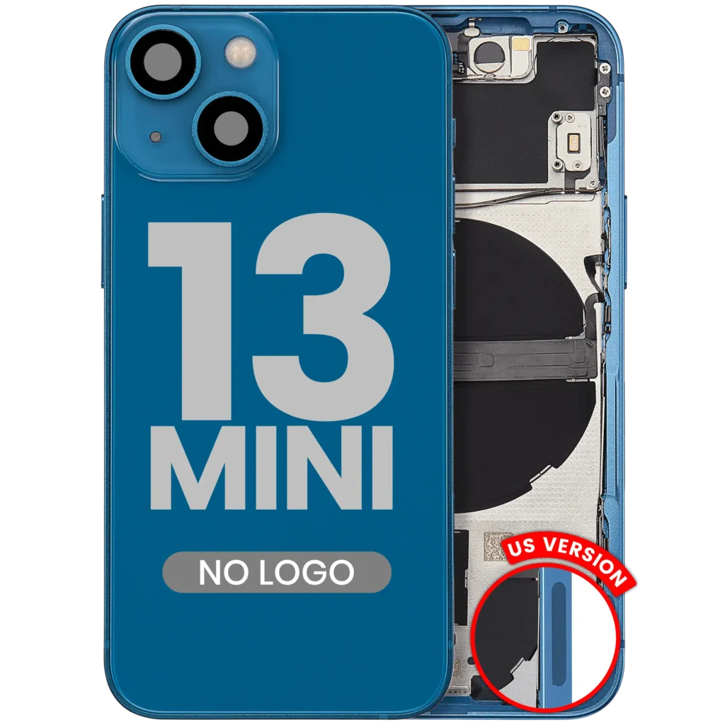 Back Housing W/ Small Parts For iPhone 13 Mini (US Version) (Aftermarket Plus) (Blue)