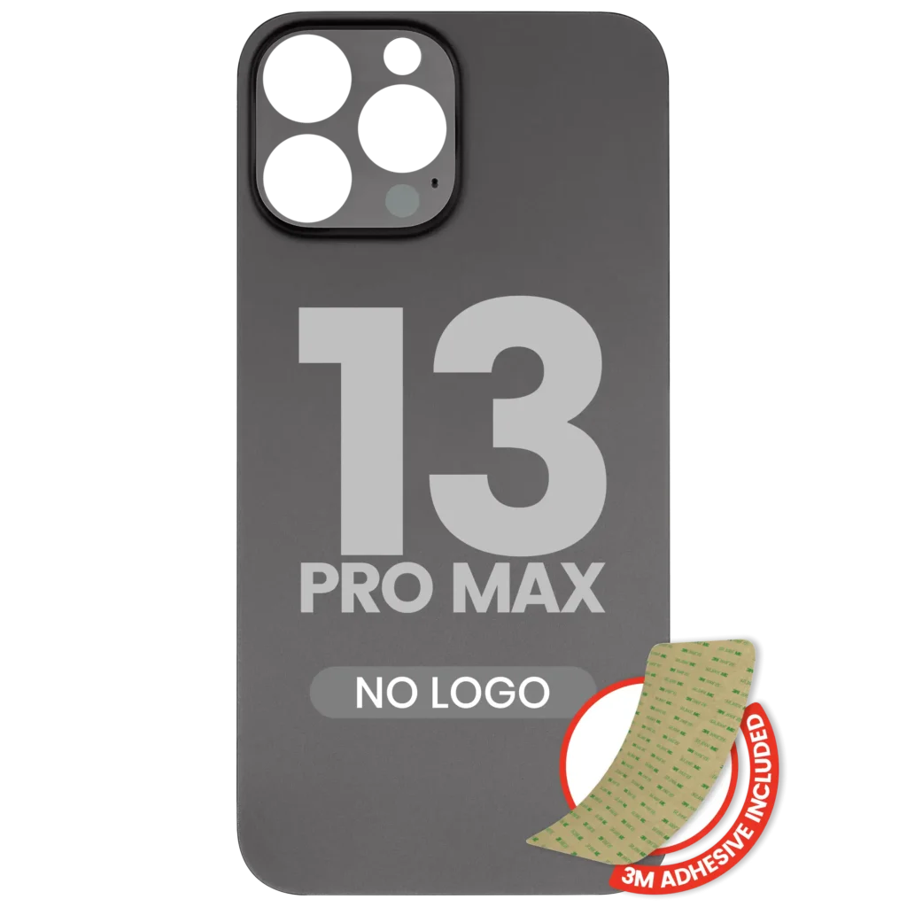 Back Glass With 3M Adhesive For iPhone 13 Pro Max (No Logo / Large Camera Hole) (Graphite)