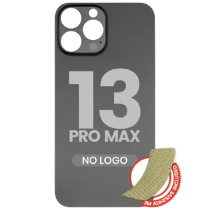 Back Glass With 3M Adhesive For iPhone 13 Pro Max (No Logo / Large Camera Hole) (Graphite)