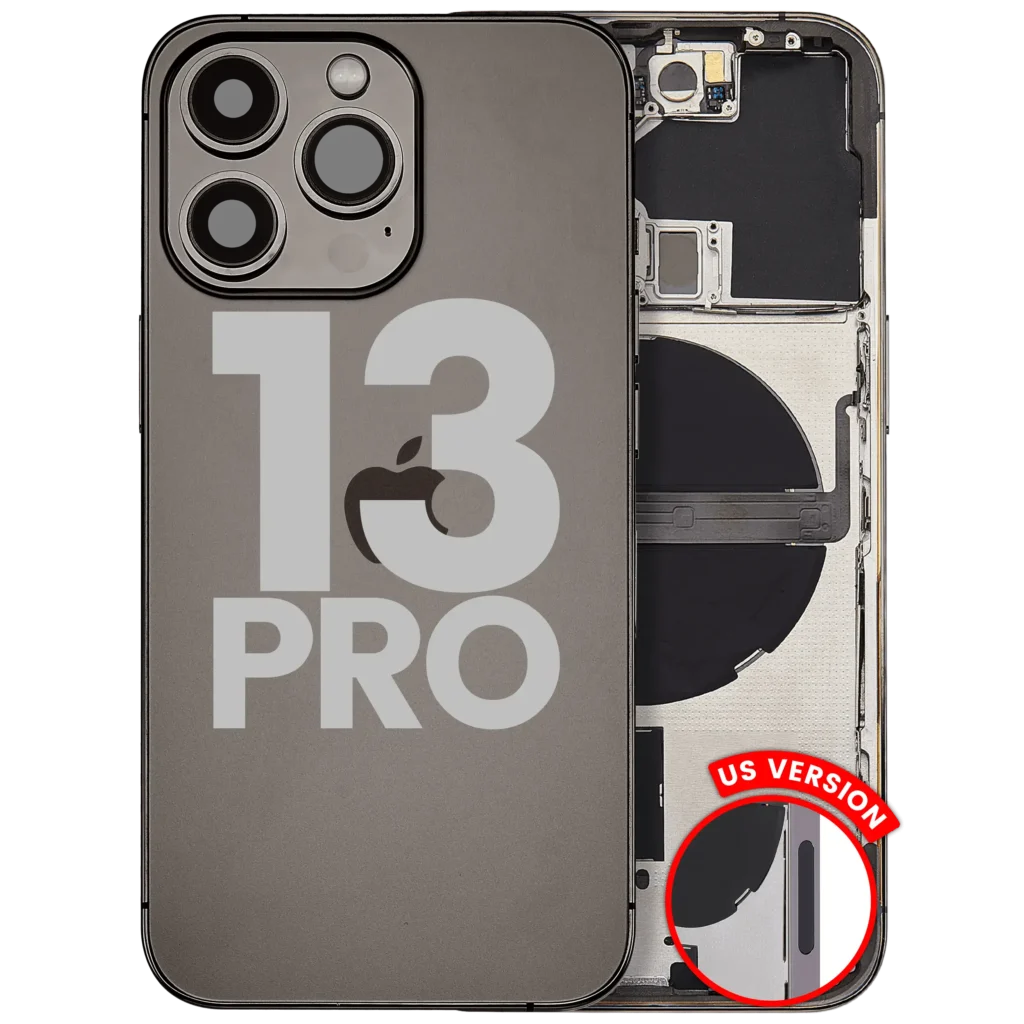 Back Housing W/ Small Parts For iPhone 13 Pro (US Version) (Used OEM Pull: Grade B) (Graphite)