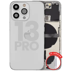 Back Housing W/ Small Parts For iPhone 13 Pro (US Version) (Used OEM Pull: Grade B) (Silver)