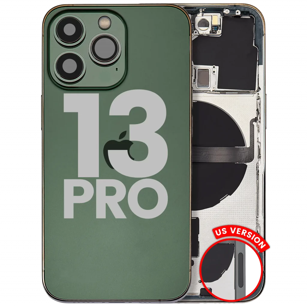 Back Housing W/ Small Parts For iPhone 13 Pro (US Version) (Used OEM Pull: Grade B) (Alpine Green)