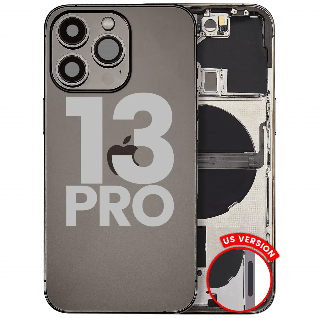 Back Housing W/ Small Parts For iPhone 13 Pro (US Version) (Used OEM Pull: Grade C) (Graphite)