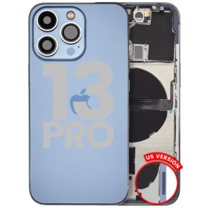 Back Housing W/ Small Parts For iPhone 13 Pro (US Version) (Used OEM Pull: Grade C) (Sierra Blue)