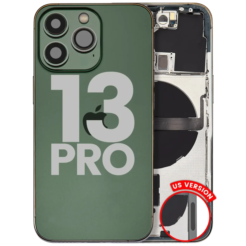 Back Housing W/ Small Parts For iPhone 13 Pro (US Version) (Used OEM Pull: Grade C) (Alpine Green)
