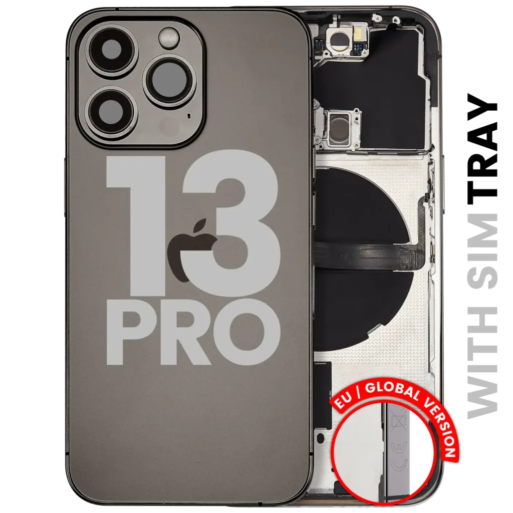 Back Housing W/ Small Parts For iPhone 13 Pro (EU / Global Version) (Used OEM Pull: Grade B) (Graphite)