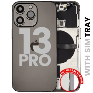 Back Housing W/ Small Parts For iPhone 13 Pro (EU / Global Version) (Used OEM Pull: Grade B) (Graphite)