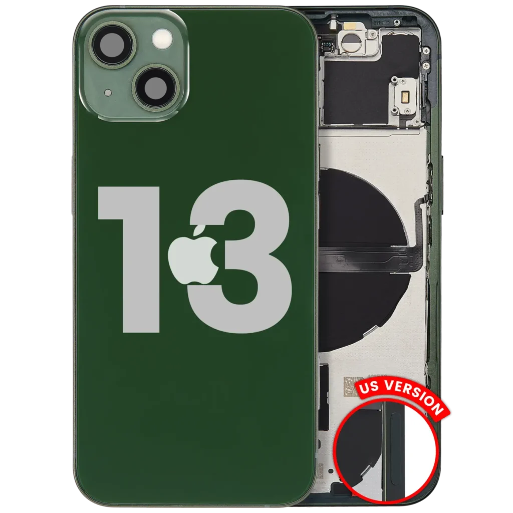 Back Housing W/ Small Parts For iPhone 13 (US Version) (Used OEM Pull: Grade B) (Green)