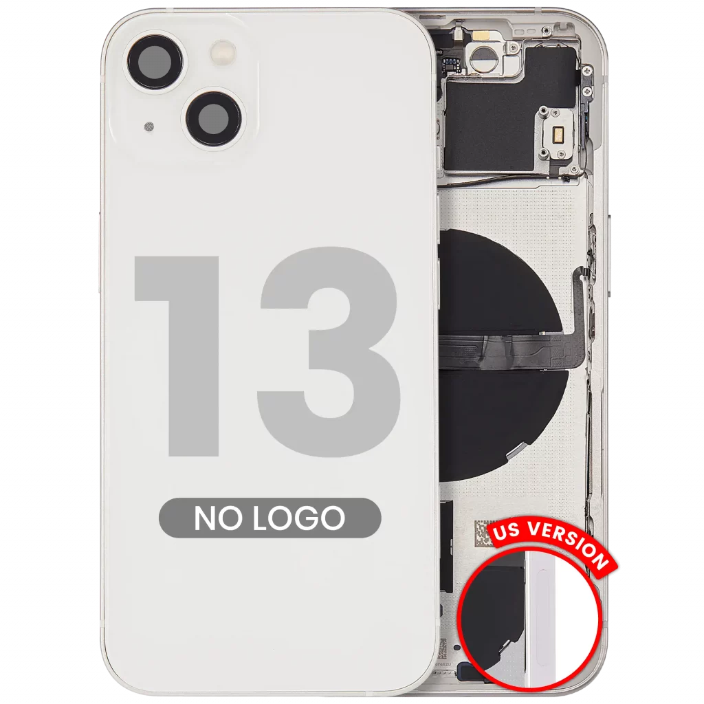 Back Housing W/ Small Parts For iPhone 13 (US Version) (Aftermarket Plus) (Starlight)