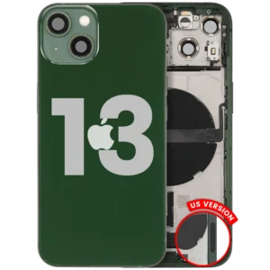 Back Housing W/ Charging Port Flex & Small Parts For iPhone 13 (US Version) (Used OEM Pull: Grade C) (Green)