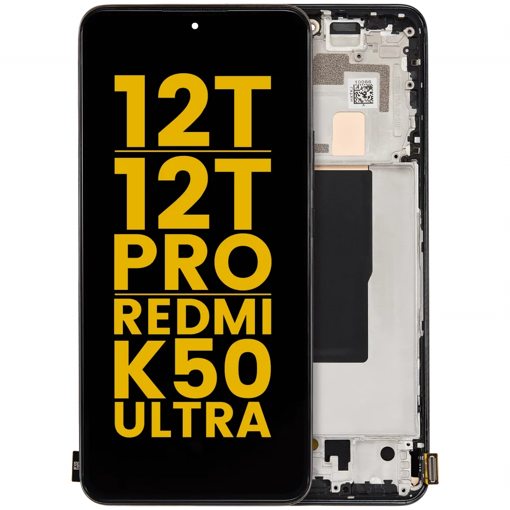 OLED Assembly With Frame For Xiaomi 12T / 12T Pro / Redmi K50 Ultra (Refurbished) (Black)