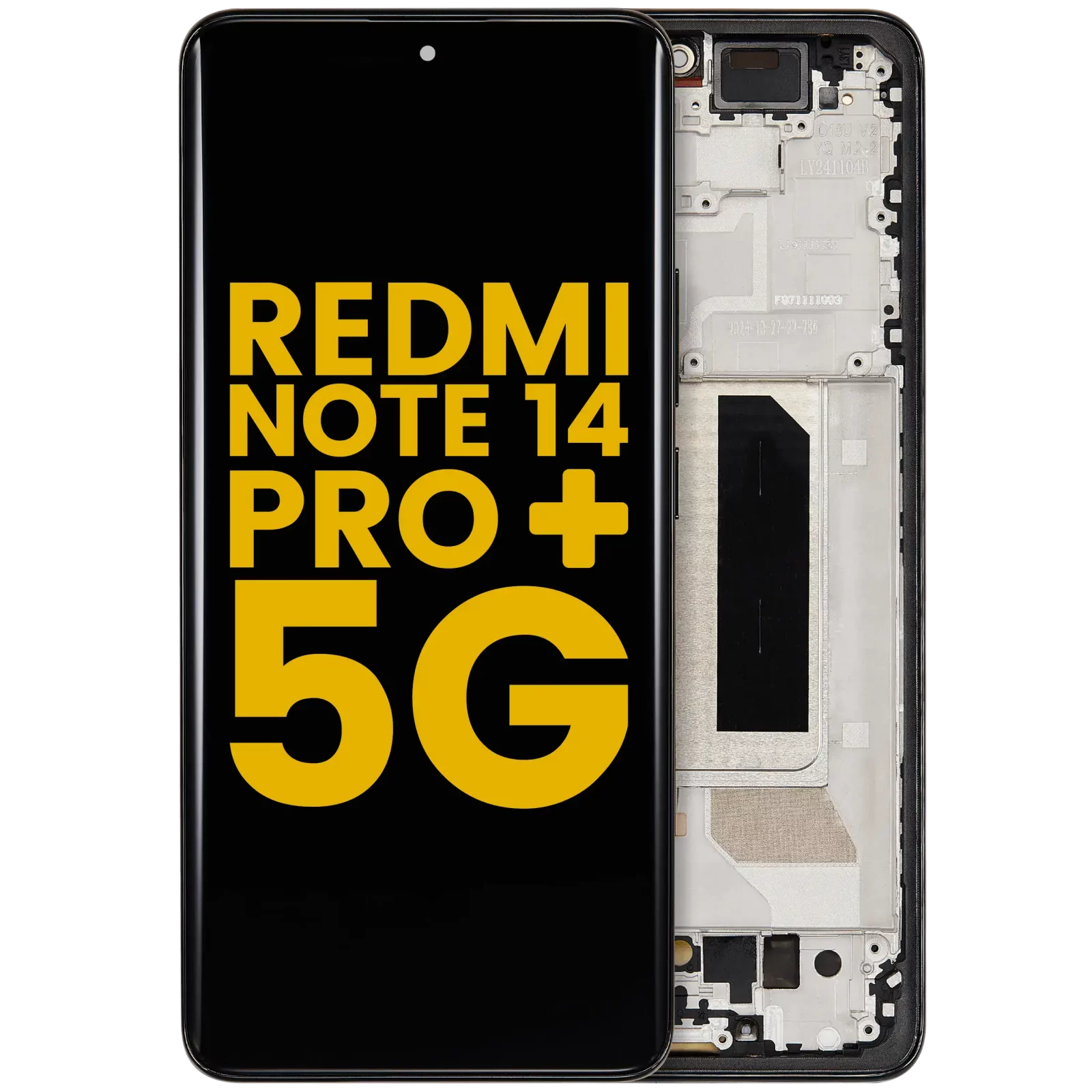 OLED Assembly With Frame For Xiaomi Redmi Note 14 Pro Plus 5G (Refurbished) (Midnight Black)