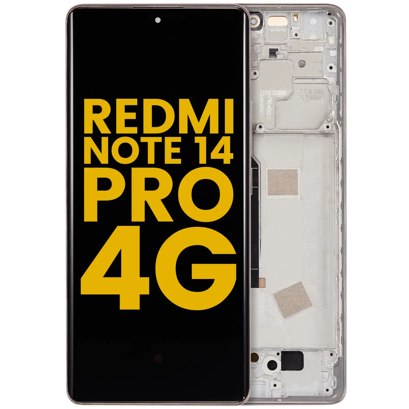 OLED Assembly With Frame For Xiaomi Redmi Note 14 Pro 4G (Refurbished) (Sand Gold)