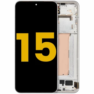 OLED Assembly With Frame For Xiaomi 15 (Refurbished) (White)