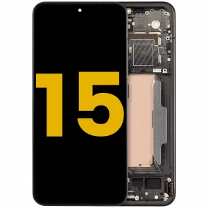OLED Assembly With Frame For Xiaomi 15 (Refurbished) (Black)