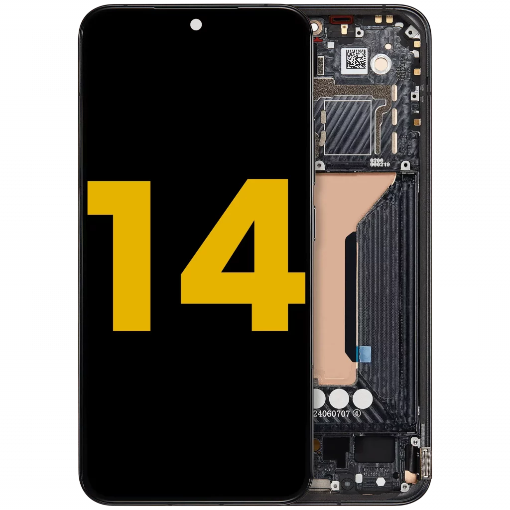 OLED Assembly With Frame For Xiaomi 14 (Refurbished) (Black)
