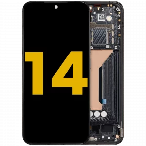 OLED Assembly With Frame For Xiaomi 14 (Refurbished) (Black)