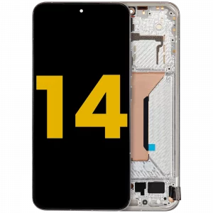 OLED Assembly With Frame For Xiaomi 14 (Refurbished) (White)