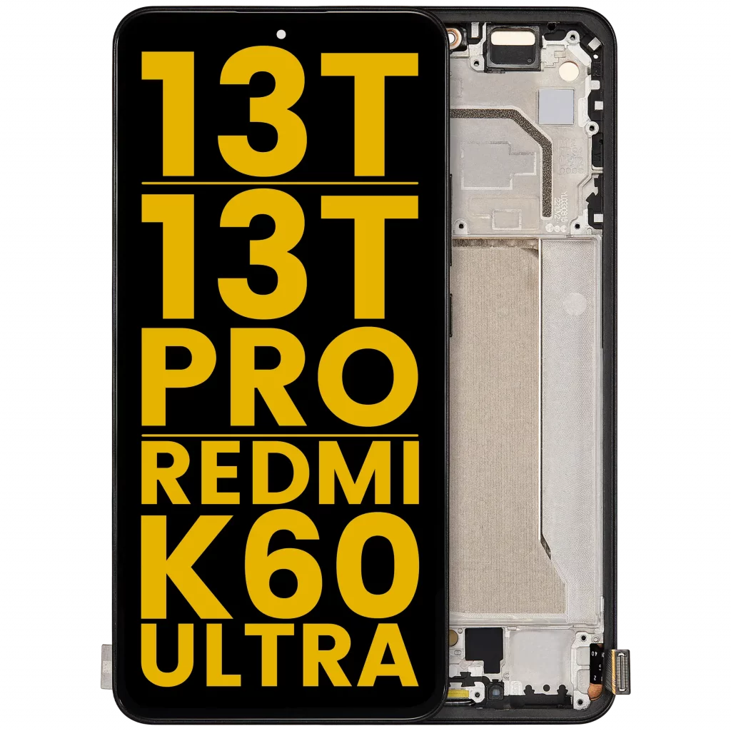 OLED Assembly With Frame For Xiaomi 13T / 13T Pro / Redmi K60 Ultra (Refurbished) (Black)