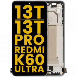 OLED Assembly With Frame For Xiaomi 13T / 13T Pro / Redmi K60 Ultra (Refurbished) (Meadow Green)