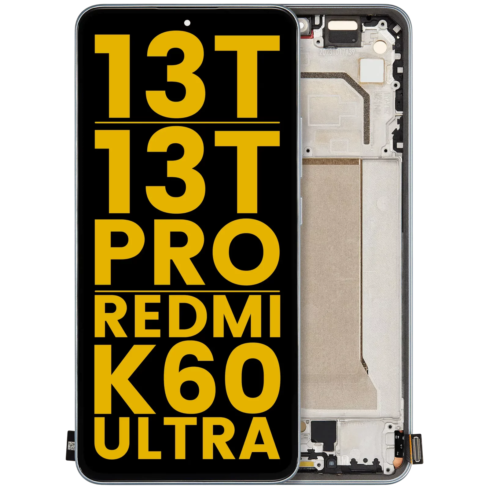 OLED Assembly With Frame For Xiaomi 13T / 13T Pro / Redmi K60 Ultra (Refurbished) (Meadow Green)