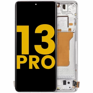 OLED Assembly With Frame For Xiaomi 13 Pro (Refurbished) (White)