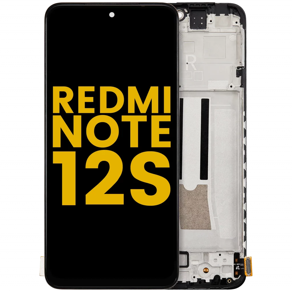 OLED Assembly With Frame For Xiaomi Redmi Note 12S (Refurbished)(Black)