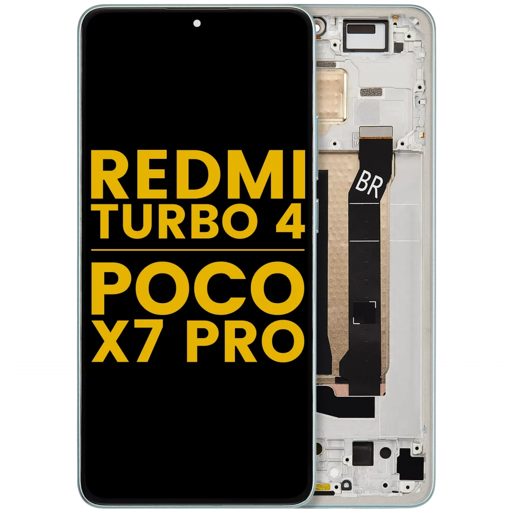 OLED Assembly With Frame For Xiaomi Redmi Turbo 4 / Xiaomi Poco X7 Pro (Refurbished) (Green)