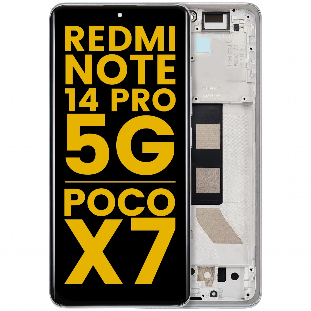 OLED Assembly With Frame For Xiaomi Redmi Note 14 Pro 5G / Xiaomi Poco X7 (Refurbished) (Green)