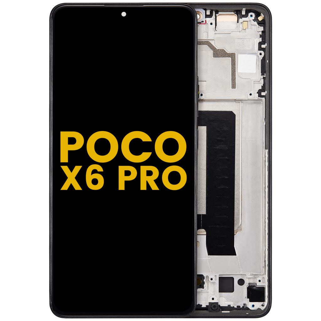 OLED Assembly With Frame For Xiaomi Poco X6 Pro (Refurbished) (Yellow)