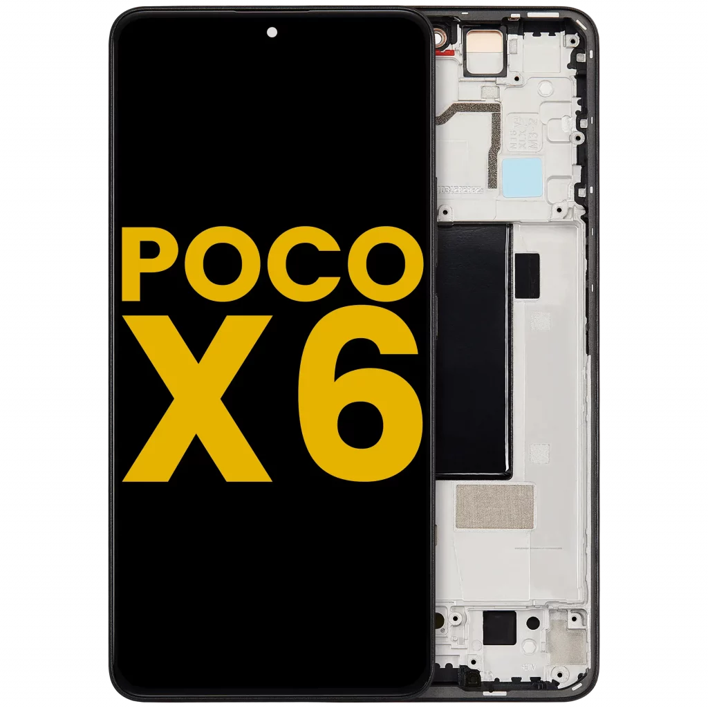 OLED Assembly With Frame For Xiaomi Poco X6 (Refurbished) (Black)