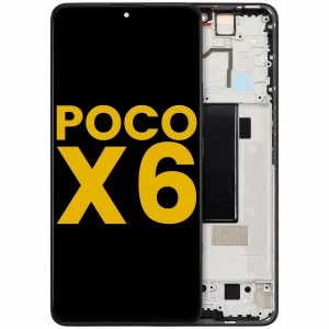 OLED Assembly With Frame For Xiaomi Poco X6 (Refurbished) (Black)