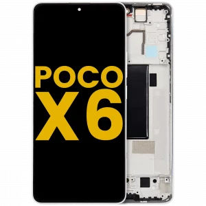 OLED Assembly With Frame For Xiaomi Poco X6 (Refurbished) (White)