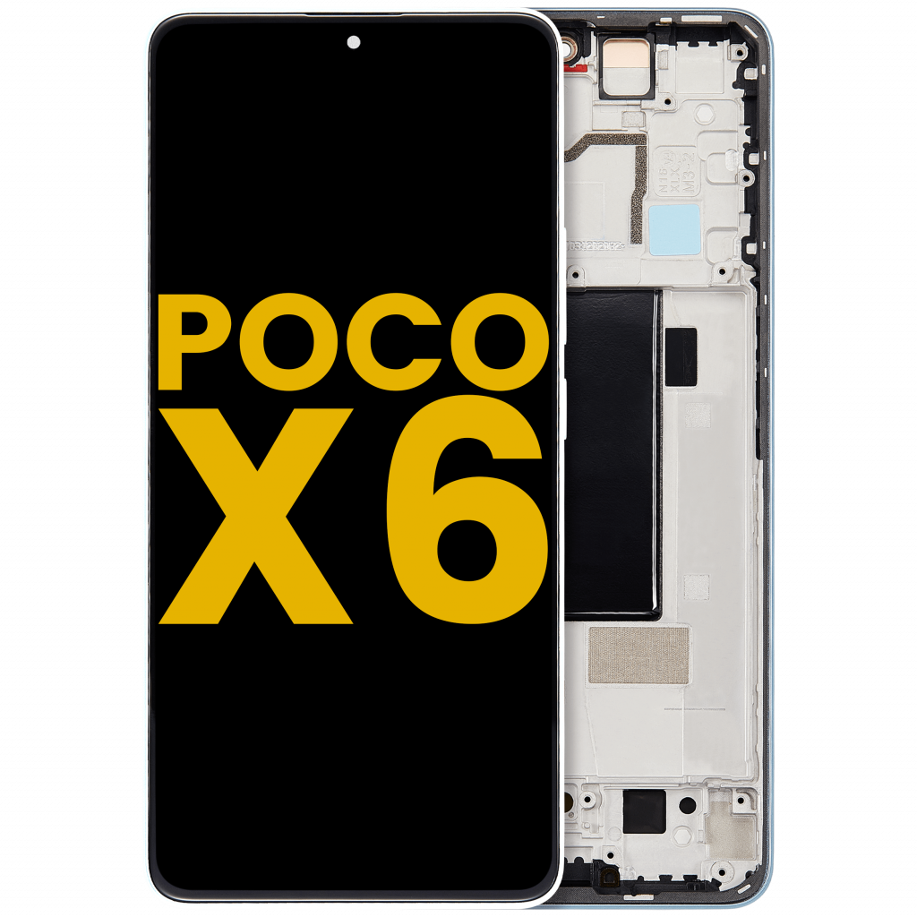 OLED Assembly With Frame For Xiaomi Poco X6 (Refurbished) (Blue)