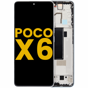 OLED Assembly With Frame For Xiaomi Poco X6 (Refurbished) (Blue)