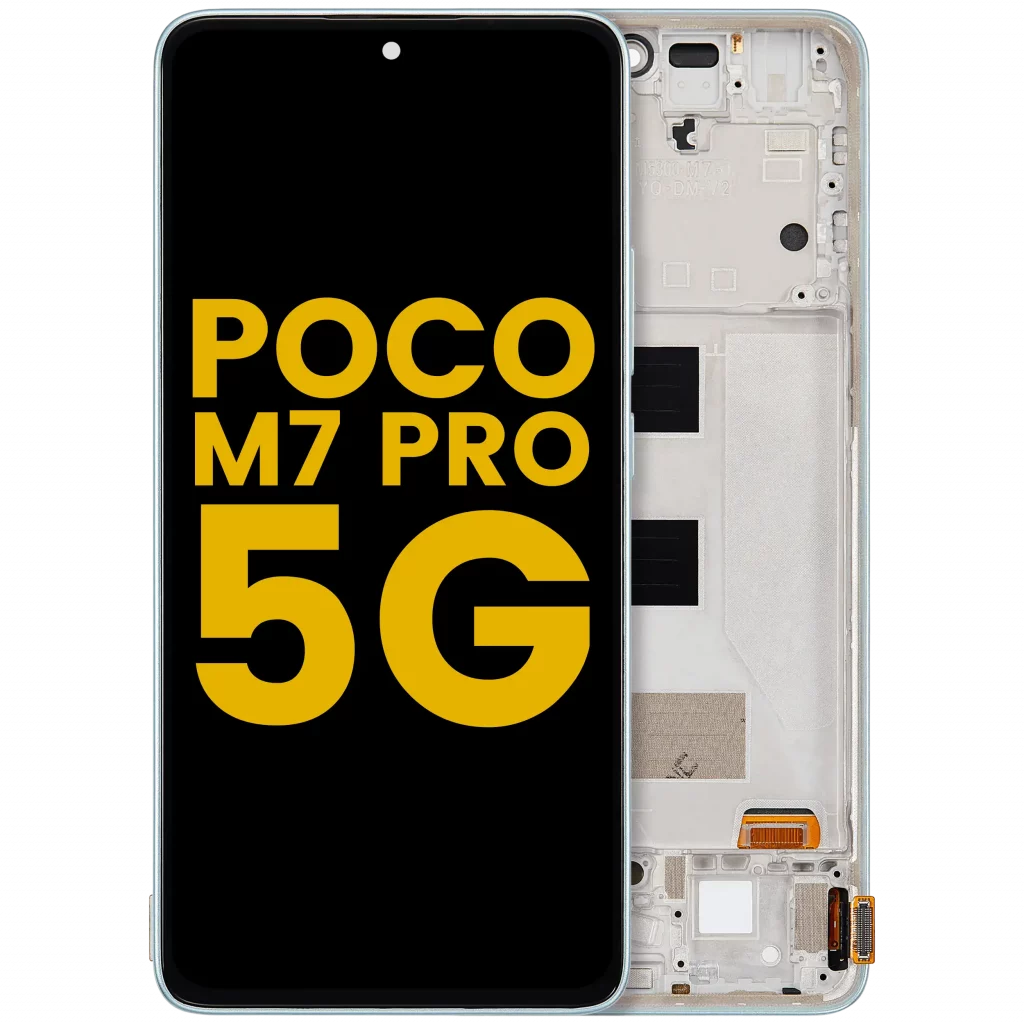 OLED Assembly With Frame For Xiaomi Poco M7 Pro 5G (Refurbished) (Green)