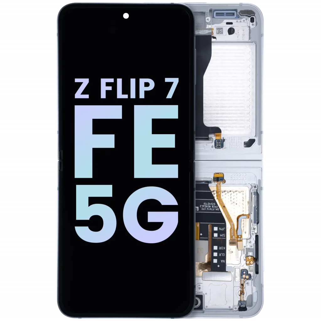Inner OLED Assembly With Frame For Samsung Galaxy Z Flip 7 FE 5G (Service Pack) (White)