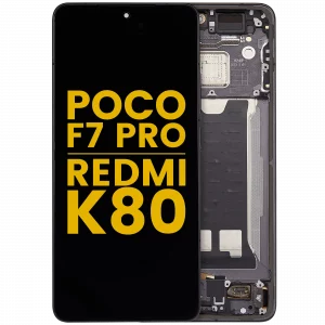 OLED Assembly With Frame For Xiaomi Poco F7 Pro / Redmi K80 (Refurbished) (Black)